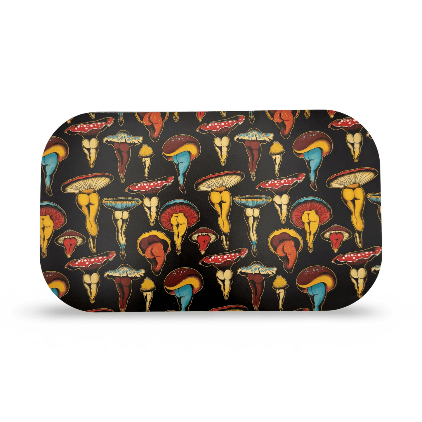 Rolling Tray with Magnetic Cover - Shroom Booties by Cecilia Granata - ZZZ's Collective