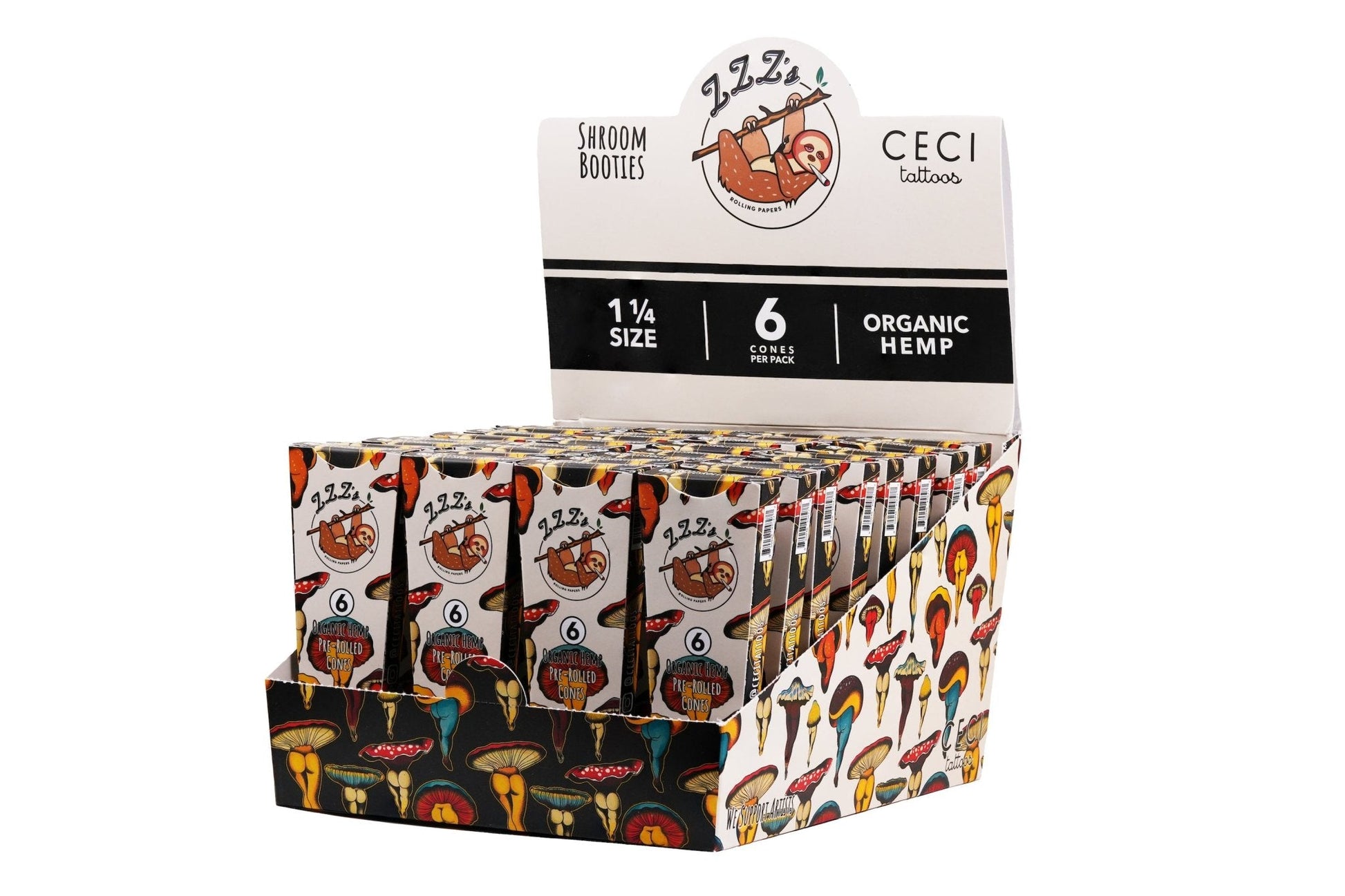 1 1/4 6pk Cones - "Shroom Booties" - ZZZ's Collective