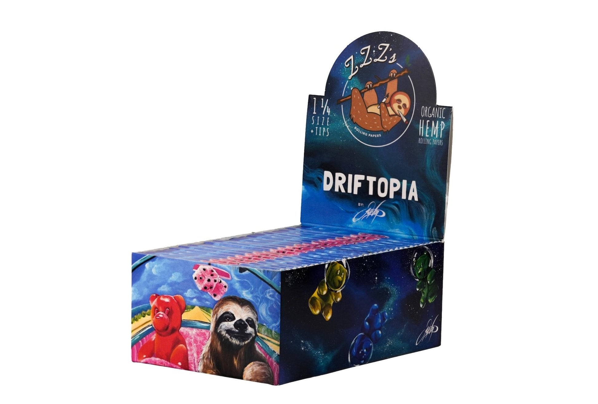 1 1/4 Rolling Papers + Tips - "Driftopia" - ZZZ's Collective