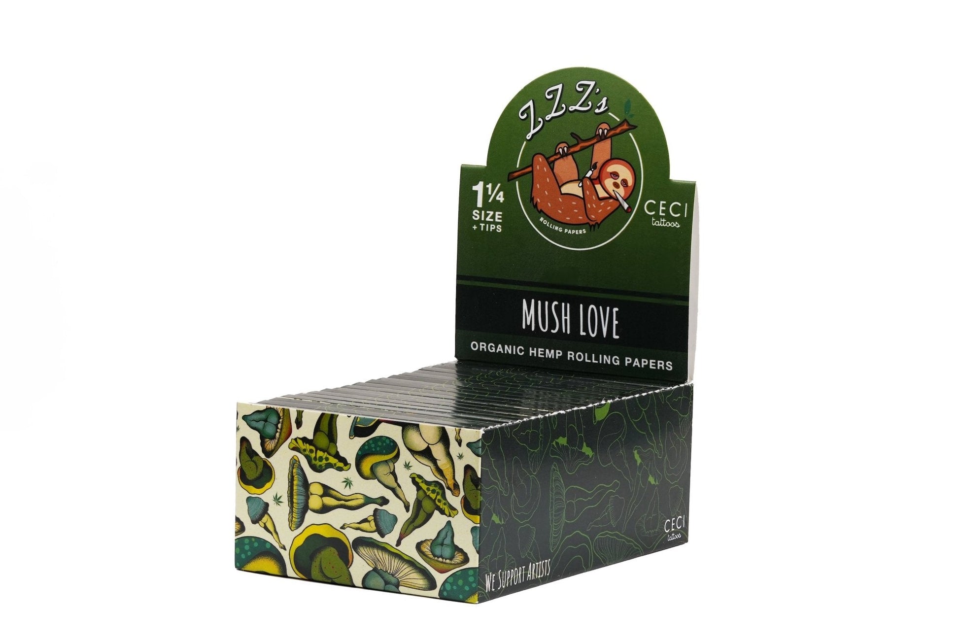 1 1/4 Rolling Papers + Tips - "Mush Love" - ZZZ's Collective