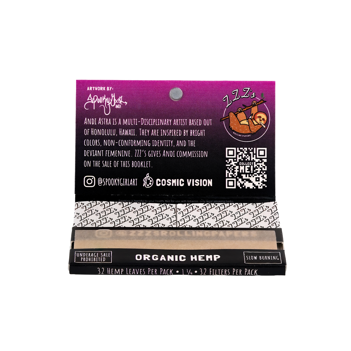 1 1/4 Rolling Papers + Tips - "Cosmic Vision"