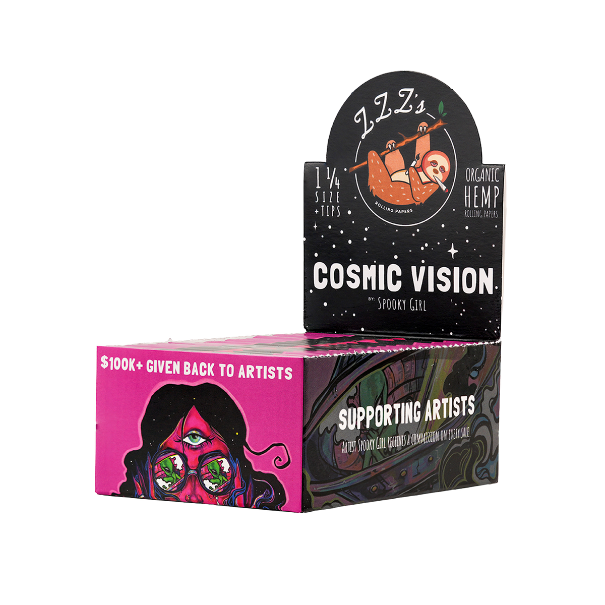 1 1/4 Rolling Papers + Tips - "Cosmic Vision"