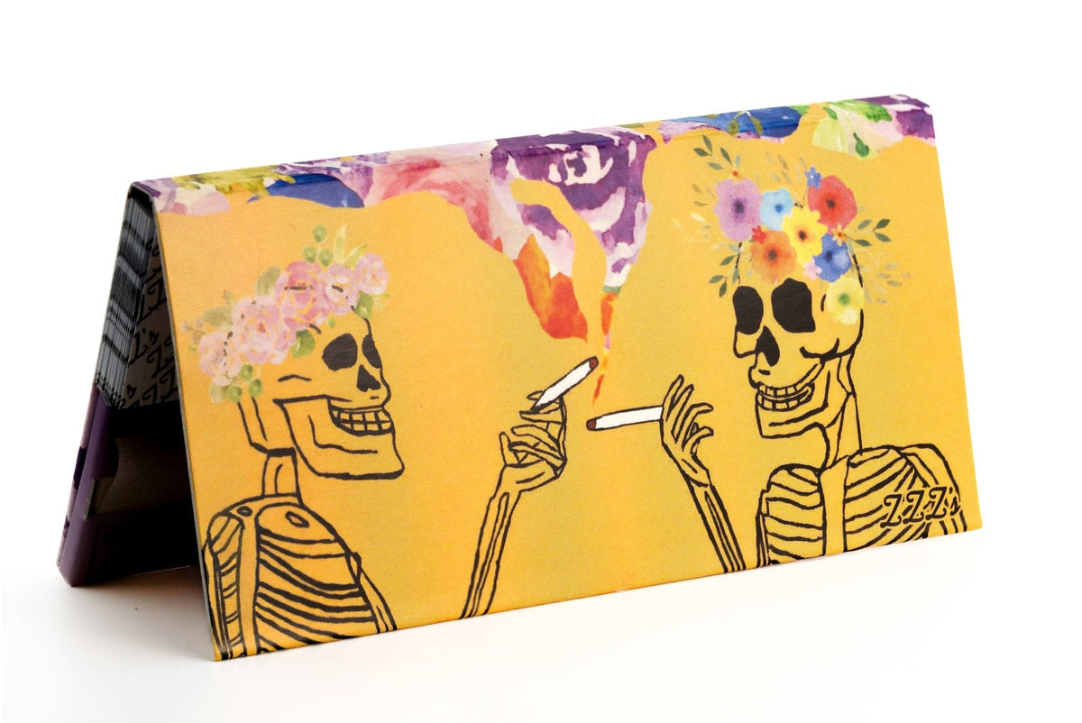 King Size Slim Rolling Papers + Tips - "Dead Flowers" - ZZZ's Collective