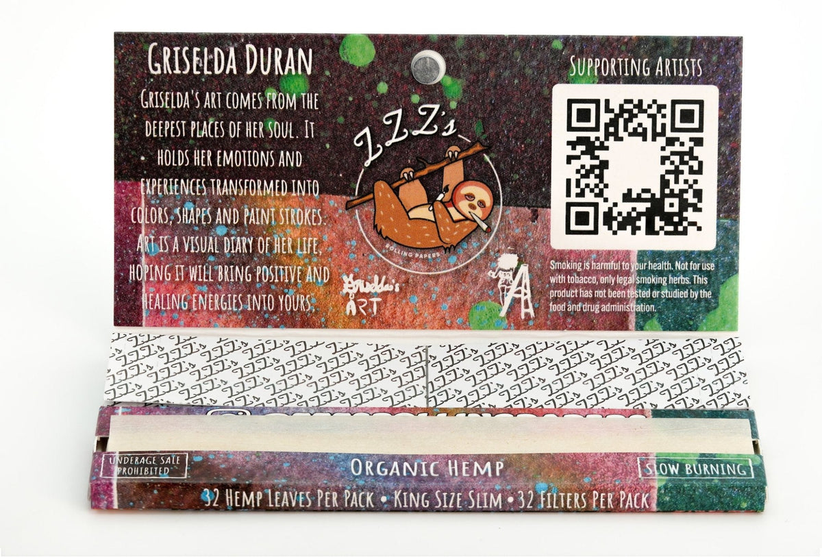 King Size Slim Rolling Papers + Tips - "Living in Harmony con la vida" - ZZZ's Collective