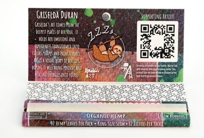 King Size Slim Rolling Papers + Tips - "Living in Harmony con la vida" - ZZZ's Collective