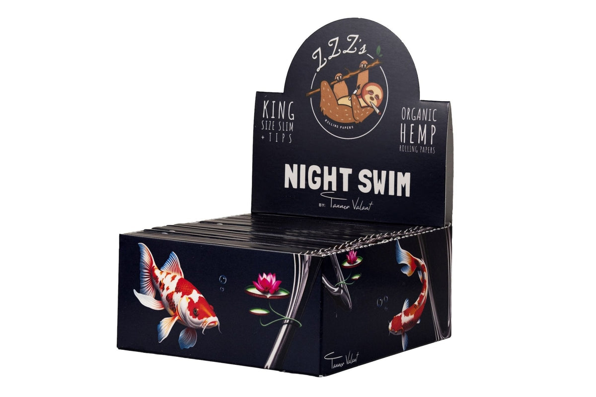 King Size Slim Rolling Papers + Tips - "Night Swim" - ZZZ's Collective