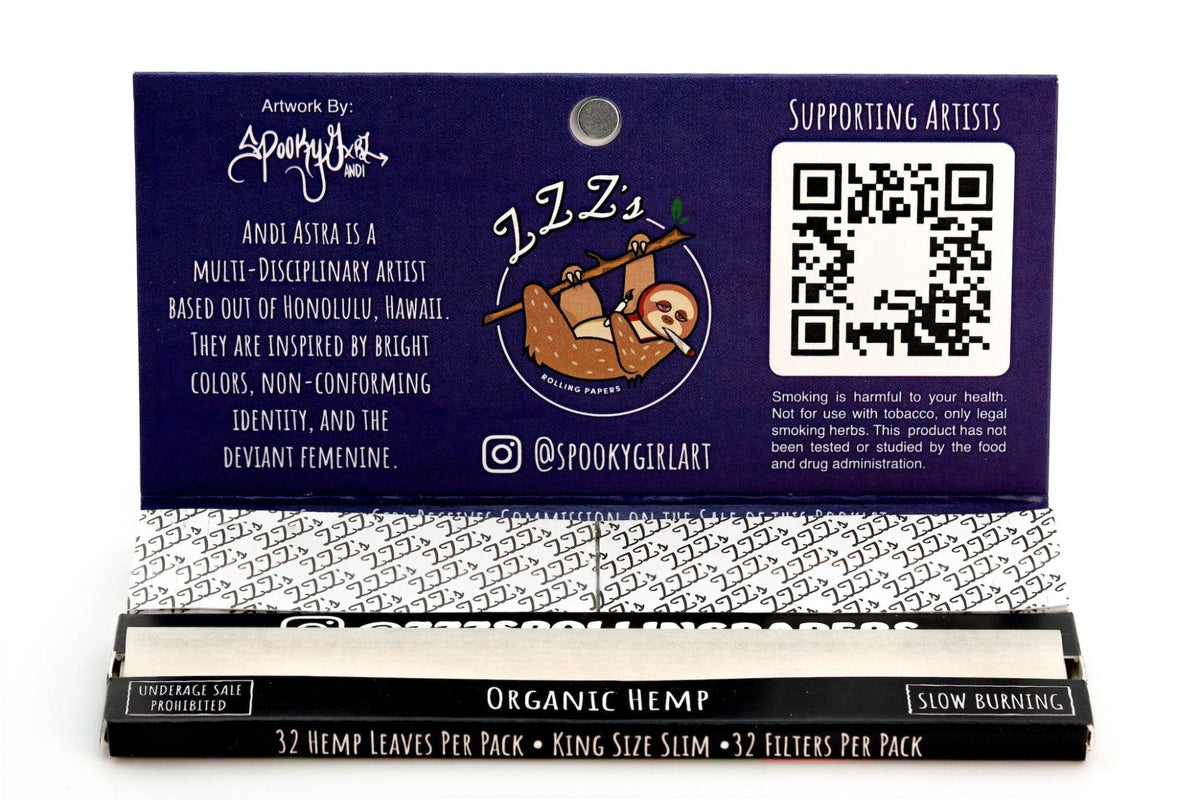 King Size Slim Rolling Papers + Tips - "Space Lovers" - ZZZ's Collective
