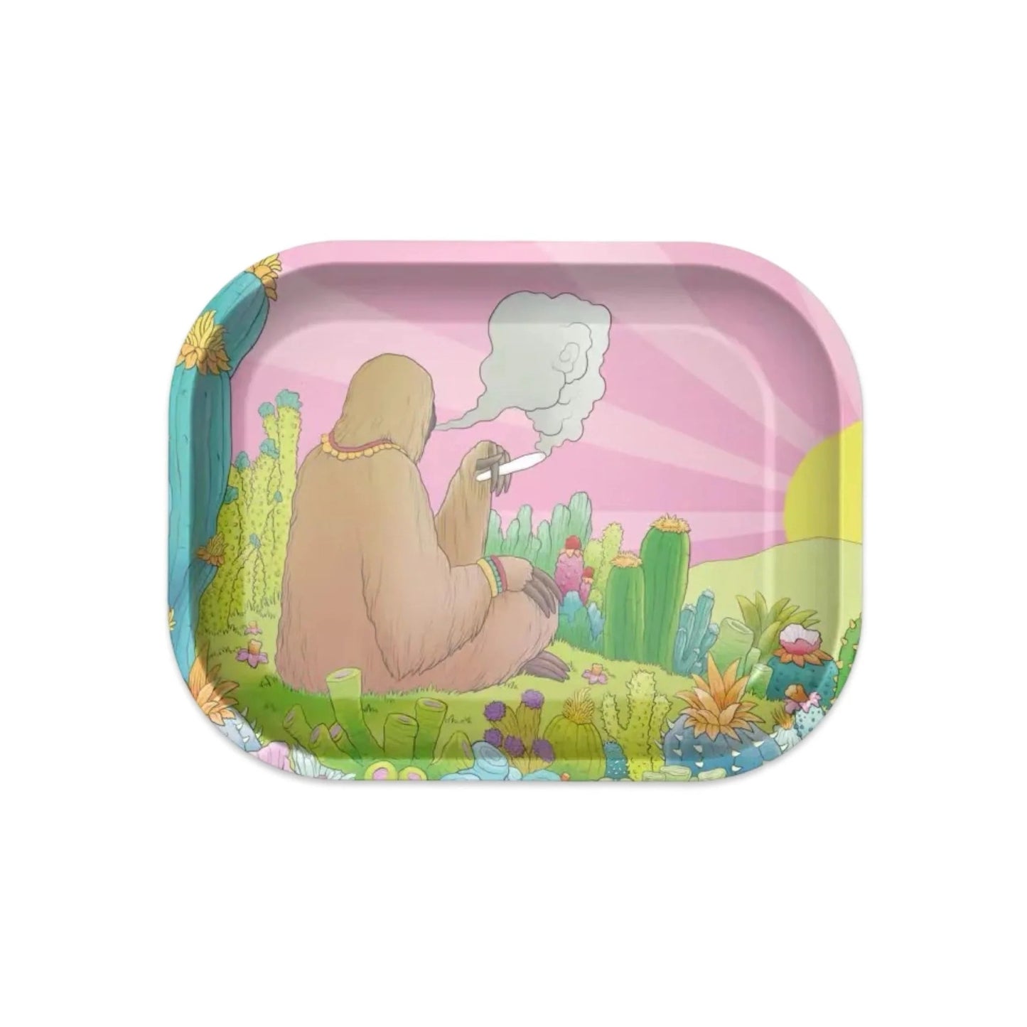 Rolling Tray with Magnetic Cover 7x11" - Stoner Sloth by Tim Molloy