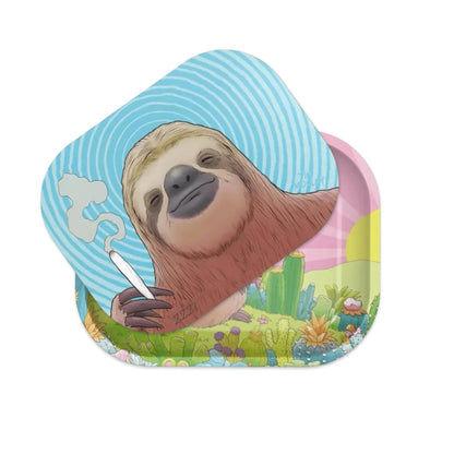 Rolling Tray with Magnetic Cover 7x11" - Stoner Sloth by Tim Molloy